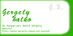 gergely walko business card