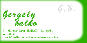 gergely walko business card